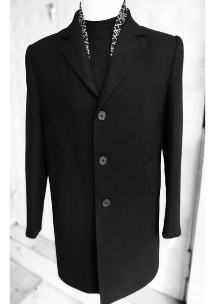 Mono Ceket Yaka Kaşe Erkek Palto