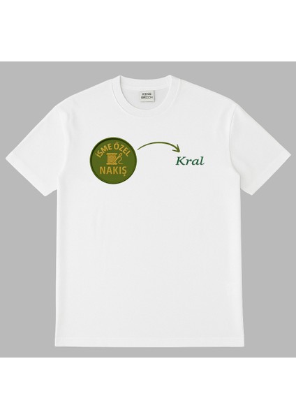 Kişiye Özel Nakışlı Yakası Biyeli Kısa Kollu Bisiklet Yaka Premium Beyaz Oversize Tişört 2xl modelleri