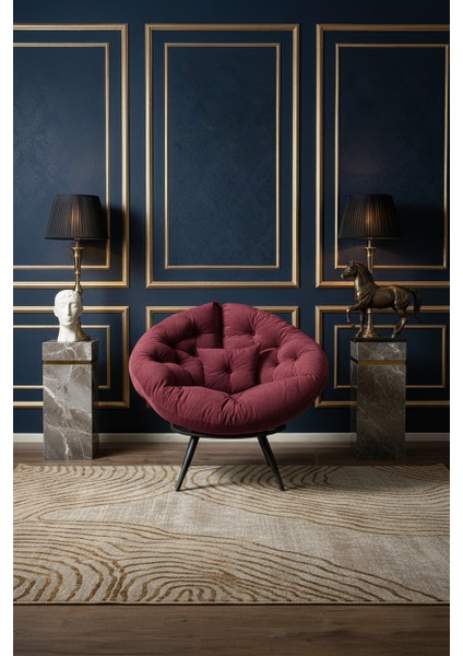 Rose Edition | Modern & Zarif Tekli Berjer | Premium Dinlenme Koltuğu | Okuma & Tv Koltuğu | Leke Tutmayan Tay Tüyü Kumaş