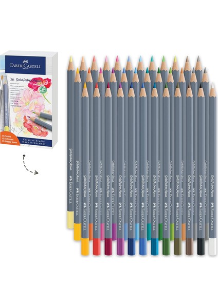 Goldfaber Aqua Boya Kalemi Hediye Seti 36 Lı, 12 Pastel ve 24 Klasik Renk, Yüksek Pigmentli, Suya Dayanıklı, Metal Kutu modelleri