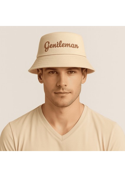 Isme Özel Nakışlı Unisex Krem Bucket Şapka fiyatları