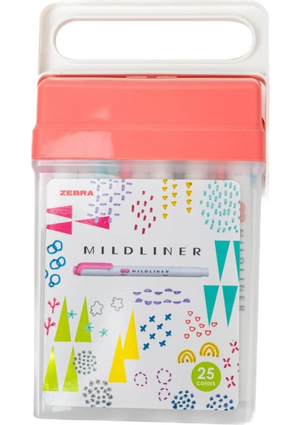 Mıldlıner Çift Uçlu Fosforlu Kalem 25 Renk Özel Plastık Kutuda fiyatları