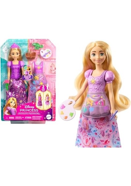 Mattel Prensesi Oyuncakları, 2 Farklı Görünüme Sahip Rapunzel Bebek, 9 Aksesuar, Takılıp Çıkarılabilen 2 Büstiyer ve 2 Etek, Karmakarışık'tan Ilham Alan 2'si 1 Arada Hikayeler, JBG09 fiyatları