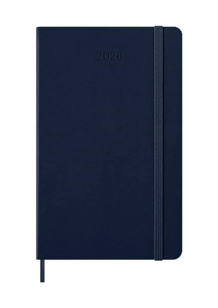 12 Ay Haftalik Ajanda L Boy Sert Kapak Safir Mavi