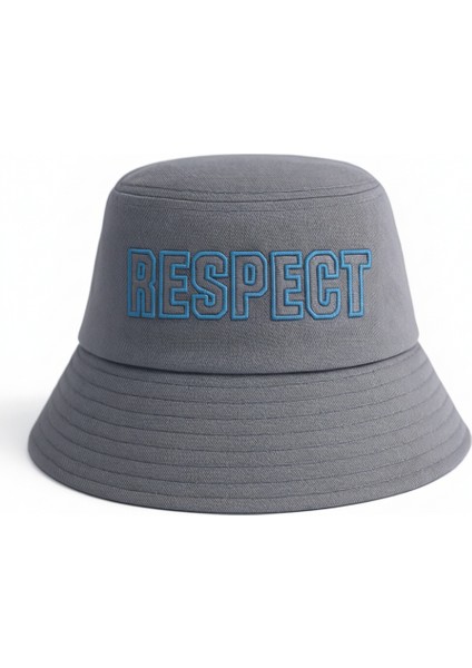 Isme Özel Nakışlı Unisex Mavi Bucket Şapka