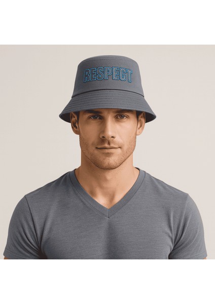 Isme Özel Nakışlı Unisex Mavi Bucket Şapka fiyatları