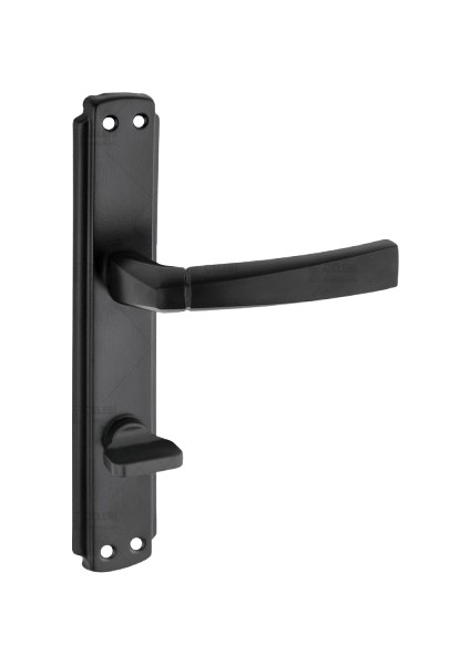 Gonca Kol Aynalı Siyah Wc Kapı Kolu