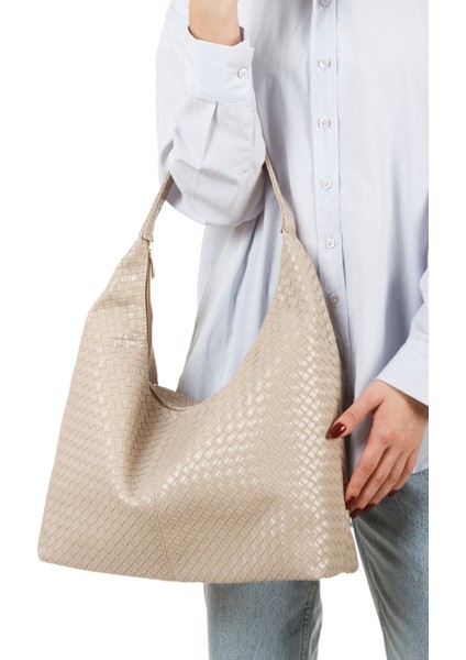 Kadın Salaş Büyük Bej Dream Omuz ve Tote Çanta