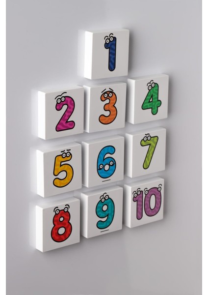 Manyetik Sayı Blokları - Number Blocks - Eğitici Oyuncak Mıknatıslı Blok Sayılar - Çift Taraflı