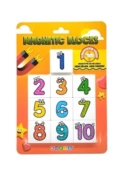 Manyetik Sayı Blokları - Number Blocks - Eğitici Oyuncak Mıknatıslı Blok Sayılar - Çift Taraflı fiyatları