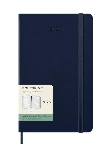 12 Ay Haftalik Ajanda L Boy Sert Kapak Safir Mavi fiyatları