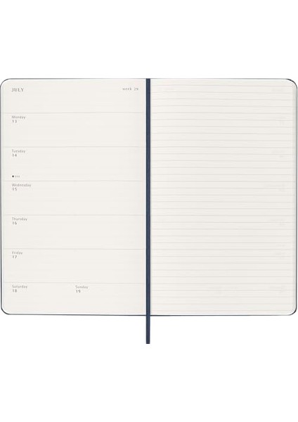 12 Ay Haftalik Ajanda L Boy Sert Kapak Safir Mavi modelleri