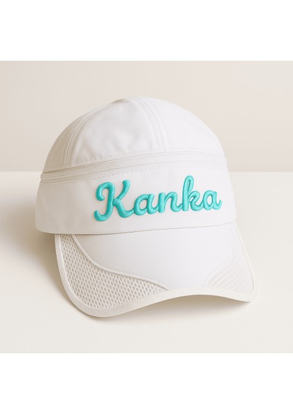 Isme Özel Nakışlı Beyaz Mikro Kumaş Ayarlanabilir Unisex Tenis Şapkası fırsatları