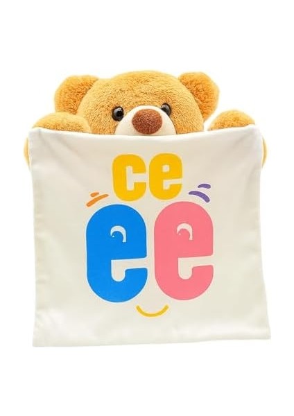 Ce‑ee Ayıcık - 40 cm Interaktif Sesli Peluş Oyuncak | Yumuşak & Dayanıklı, Kolay Temizlenebilir
