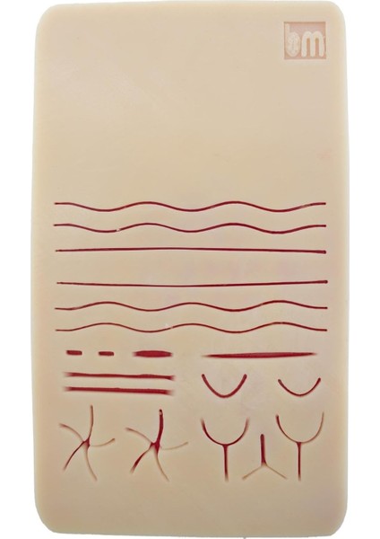 Edulaparoskopi Silikon Dikiş Pedi 19X9 cm 7 mm Küçük Boy Eğitim Matı Simülasyon Amaçlı Dikiş Pedi modelleri