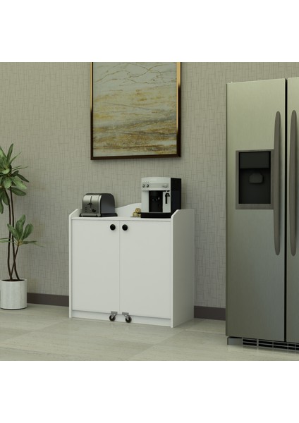 Kahve Köşesi Çok Amaçlı Dolap Erzak Dolabı Kiler Dolabı Mutfak Dolabı Beyaz fiyatları