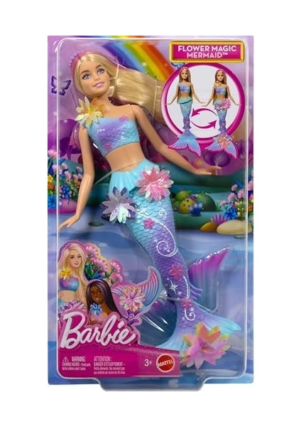 Deniz Kızı Oyuncakları, Sürpriz Çiçek Açma Özelliğiyle Renk Geçişli Kuyruğu, Incili Saç Bandı ve Pembe Röfleli Uzun Sarı Saçları Olan, JDM72 fiyatları