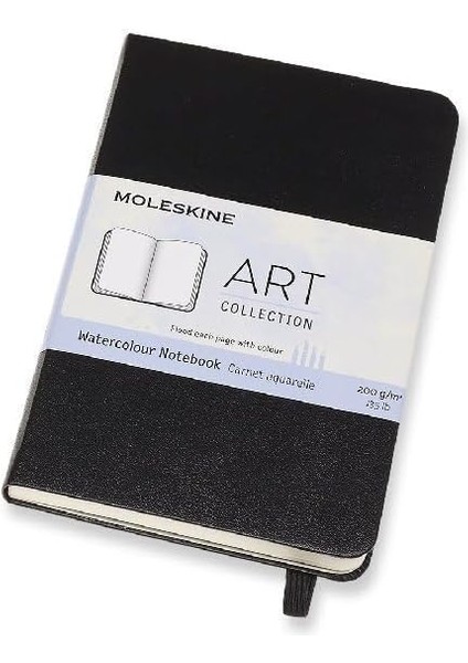 Yaratıcı Not Defteri, Sulu Boya Not Defteri, Cep, A6, 200 G Sulu Boya Kağıdı, Sert Kapak, Siyah. Cep/a6 modelleri