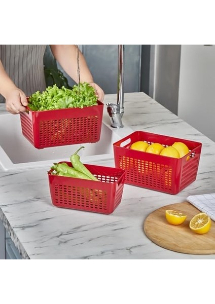 3'lü 4 Lt Lavin Süzgeç Bordo fiyatları