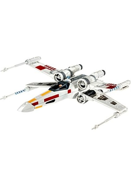 Modellbausatz X-Wing Fighter Ölçek 1: 112, Level 3, Taklidi ile Bir Çok Detayı, Model Set Orijinal Gösterimini Basiszubehoer, Kolay Yapıştırma ve Boyama, 63601
