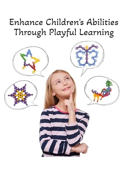 Molecules Eğitici Yaratıcı Molekül Stem Eğitimi Uyumlu 5 Renk Eğitici Oyuncak Molekül (300LÜ) modelleri