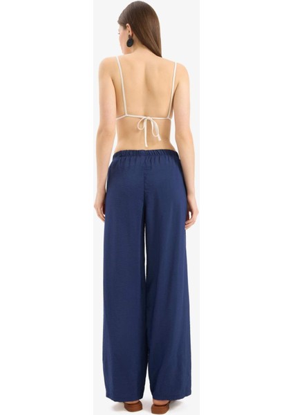 Regular Fit Beli Lastikli Plaj Pantolonu-Fall in Love