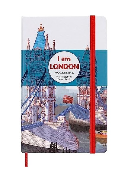 Özel Seri "ı Am London" Çizgili Defter L Boy fiyatları