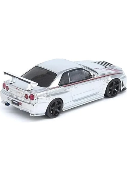 Inno Models Skyline Gt-R R34 Nismo R-, 1:64 Ölçek, Die-Cast Model Araba (Chrome Silver) fiyatları