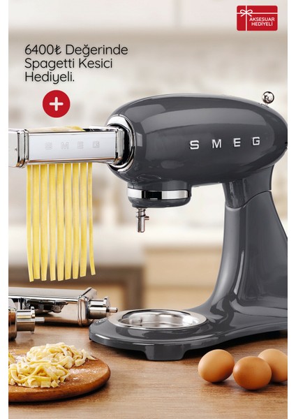 50's Style Retro 4.8lt Slate Gray Full Body Stand Mikser SMF03GREU