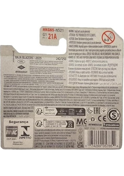- Land Rover Series Iı - Baja Blazers 10/10 - HKG65 - Short Card - Track Stars - Bfgoodrich - Mattel 2023