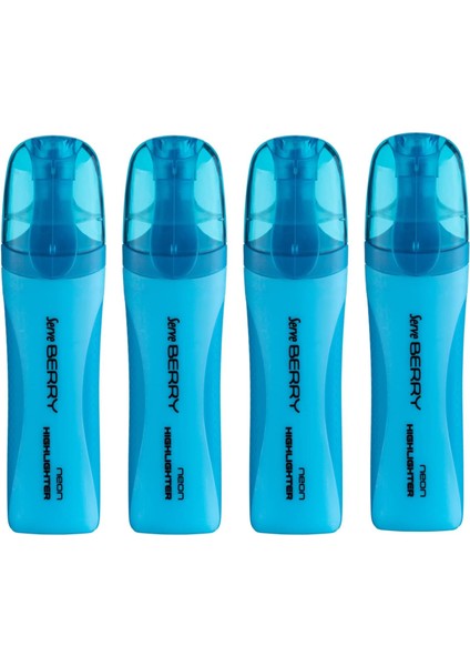 Fosforlu Kalem Mavı 4lu Set