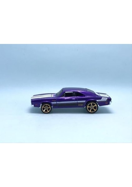 - ´69 Dodge Charger 500 - Then And Now 8/10 - HKJ46 - Short Card - Metalik Mor - Mattel 2023 - 1:64 modelleri
