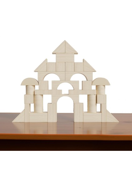 Oyuncak Ahşap Bloklar 50 Parça modelleri