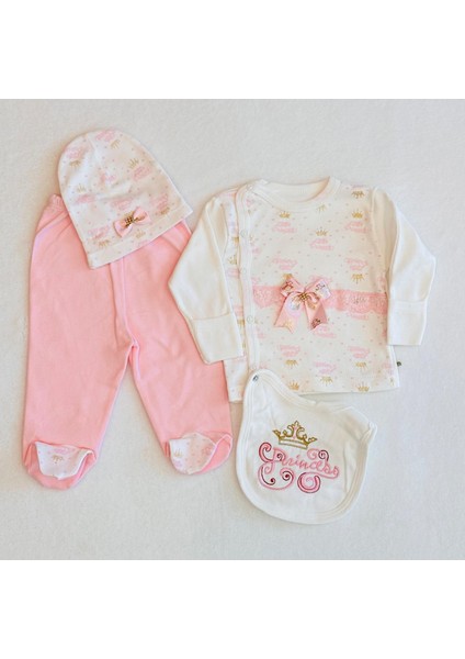 Kız Bebek Hastane Çıkışı 4'lü %100 Pamuk Zıbın Takım fiyatları