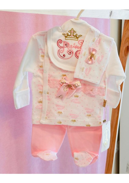 Kız Bebek Hastane Çıkışı 4'lü %100 Pamuk Zıbın Takım modelleri