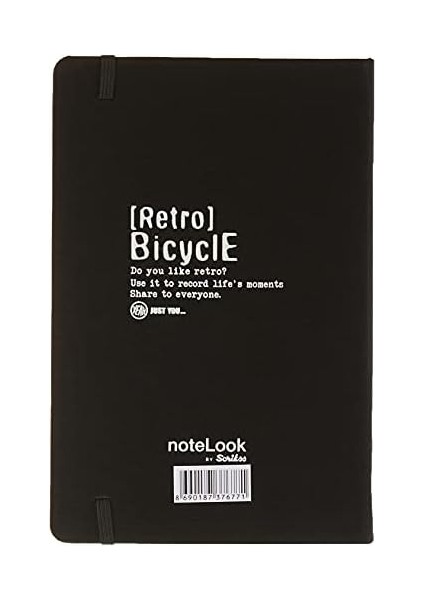 Notelook Tekstil Kapak Çizgili Defter A5 Beyaz