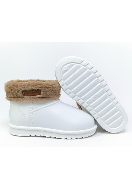 Kadın Kürklü Beyaz Günlük Yağmur Bot 55314 modelleri
