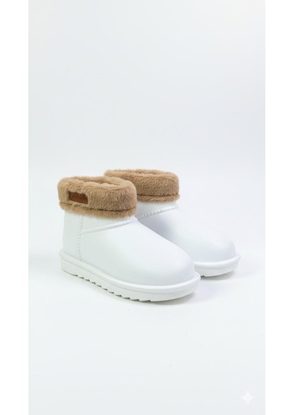 Kadın Kürklü Beyaz Günlük Yağmur Bot 55314 fırsatları