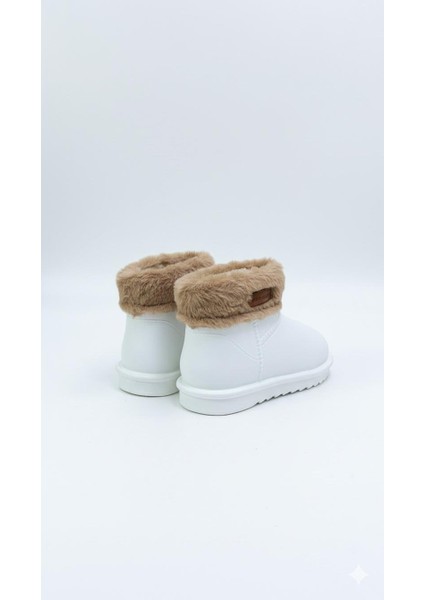 Kadın Kürklü Beyaz Günlük Yağmur Bot 55314 indirimleri