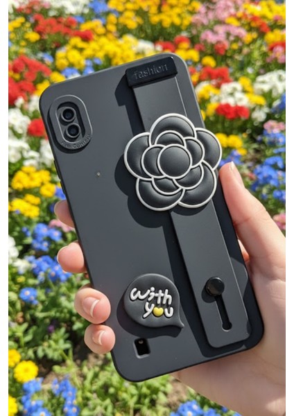 Samsung Galaxy A10 Uyumlu Kılıf Siyah Renk 3D Figürlü Darbe Emici Yumuşak Silikon Kapak