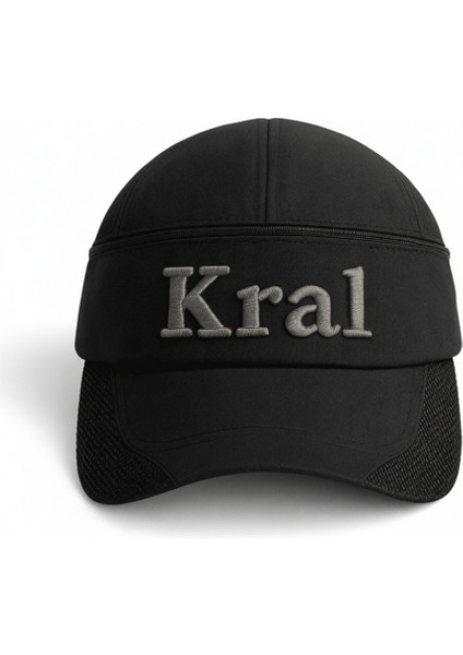 Isme Özel Nakışlı Siyah Mikro Kumaş Ayarlanabilir Unisex Tenis Şapkası