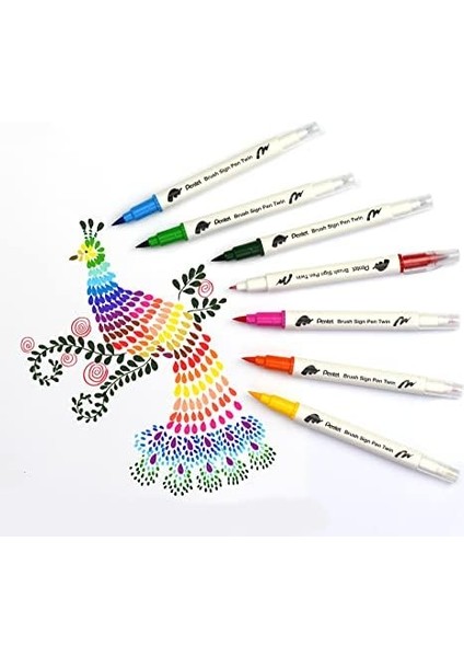 Brush Sing Pen Çift Taraflı Fırça Uçlu Kalem Altın modelleri