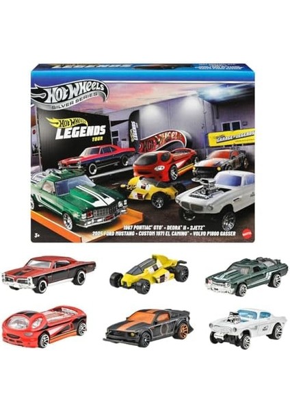 1:64 Ölçekli Metal Oyuncak Araba ve Kamyonlar, Özel Süslemelere Sahip 6'lı Hw Araç Seti (Stiller Çeşitlilik Gösterebilir), JBY78