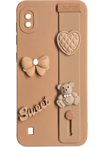 Samsung Galaxy A10 Uyumlu Kılıf Kahverengi Renk 3D Figürlü Darbe Emici Yumuşak Silikon Kapak fırsatları