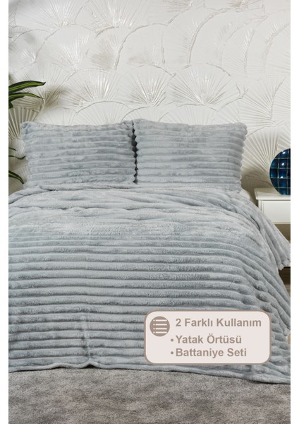 Mateo Battaniye Seti Çift Kişilik Wellsoft 3 Parça (230X250 Cm) Gri fiyatları