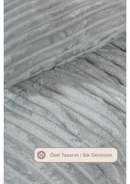 Mateo Battaniye Seti Çift Kişilik Wellsoft 3 Parça (230X250 Cm) Gri modelleri