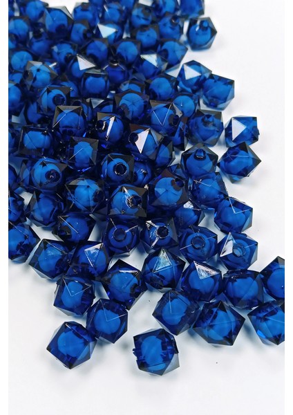 Litaetrend Küp Boncuk Içten Boncuklu Bileklik Çanta Boncuğu 10 mm 50 gr Koyu Mavi - BNC453 fiyatları