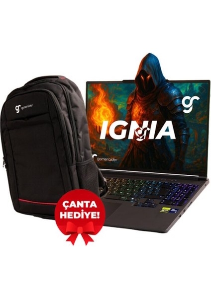 IGNIA GR16 Intel Core i9-14900HX 32GB DDR5 2TB SSD RTX 5070Ti 12GB 140W 16 inç 2.5K QHD+ 300Hz FreeDos Gaming Laptop fiyatları