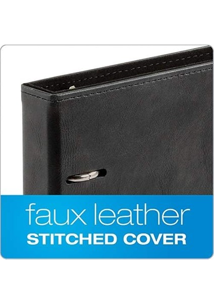 6 Halkalı Profesyonel Not Defteri, 17,7 x 22,7 Cm, Doldurulabilir Not Defteri, Fildişi Kağıt, 100 Yaprak, Siyah Deri Kapak (90004)