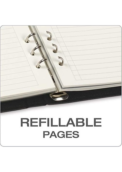6 Halkalı Profesyonel Not Defteri, 17,7 x 22,7 Cm, Doldurulabilir Not Defteri, Fildişi Kağıt, 100 Yaprak, Siyah Deri Kapak (90004) modelleri